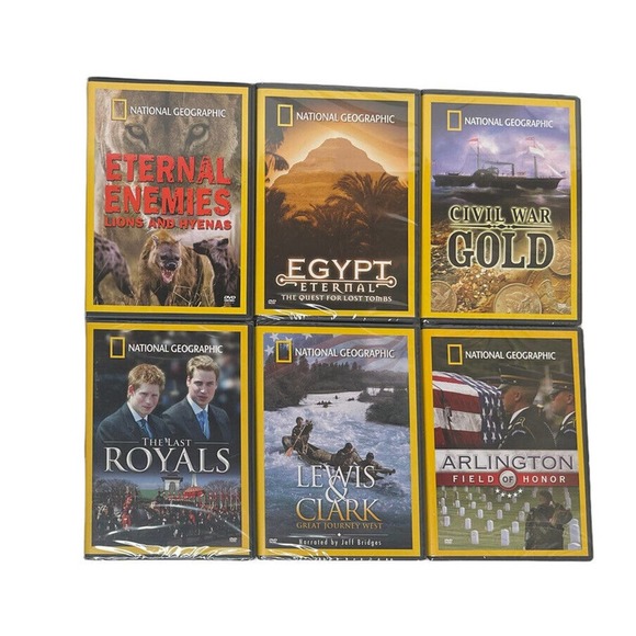 National Geographic Box Set of 6 Documentary DVDs Royals War Egypt Lions - Picture 3 of 3